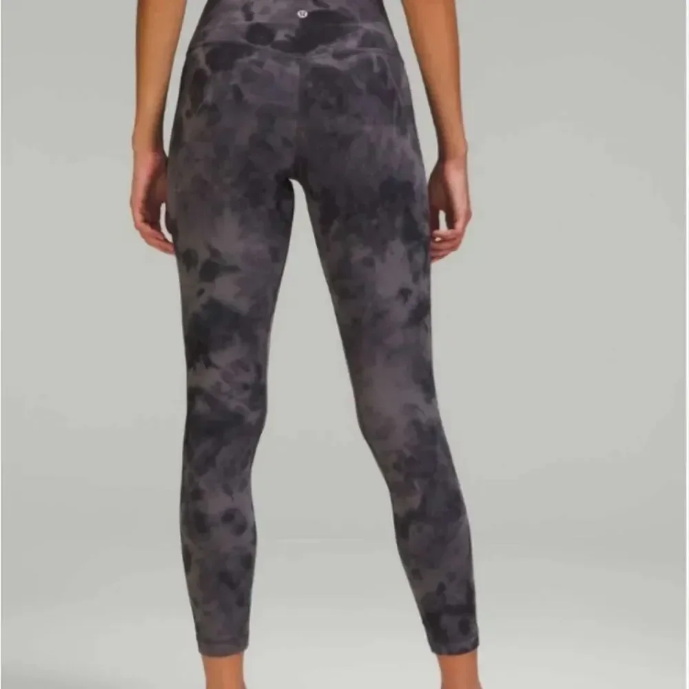 Lululemon Align HR In The Diamond Dye Pitch Gray Graphic Leggings Women Size 6